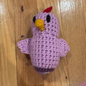 Handmade Purple Crochet Chicken Stuffed Animal